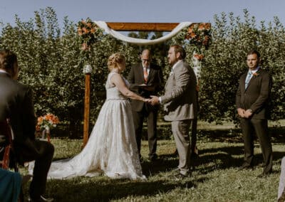 orchard wedding ceremony