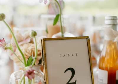 gold frame Wedding Table Numbers
