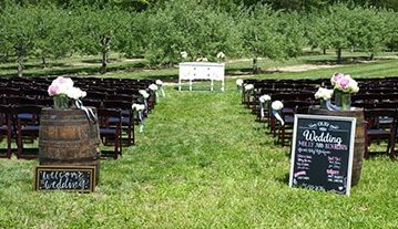 Wine Barrel Chalkboard Vineyard Wedding Rentals