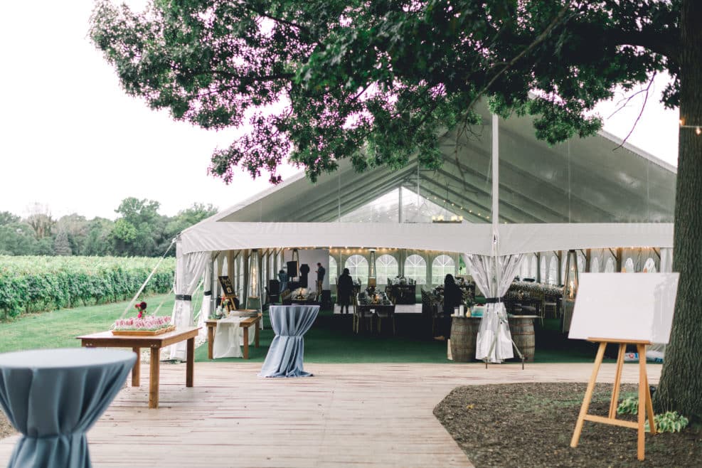 vineyard wedding tent