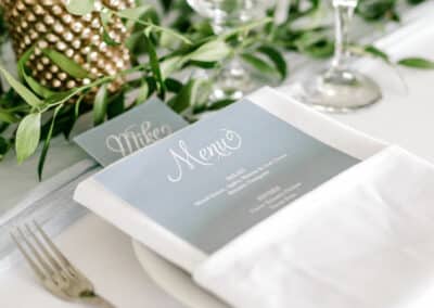 wedding menu card