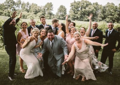 fun wedding party photo