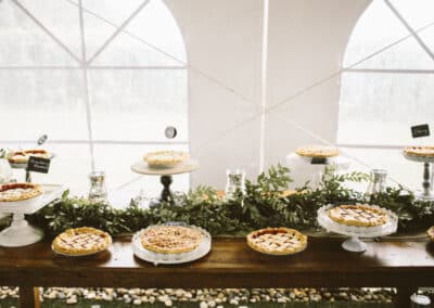 locally sourced wedding pies