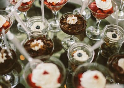 individual wedding desserts
