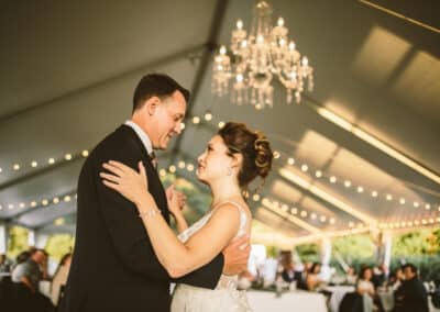 chandelier in tent