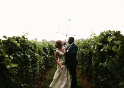 wedding photo with umbrella