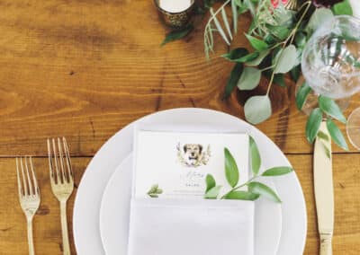 gold flatware table setting