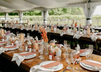 farmhouse table wedding decor