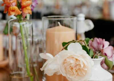 bud vases as centerpiece