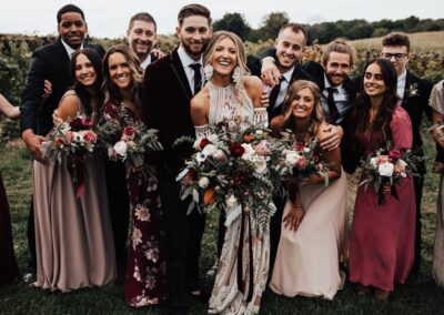 boho wedding party